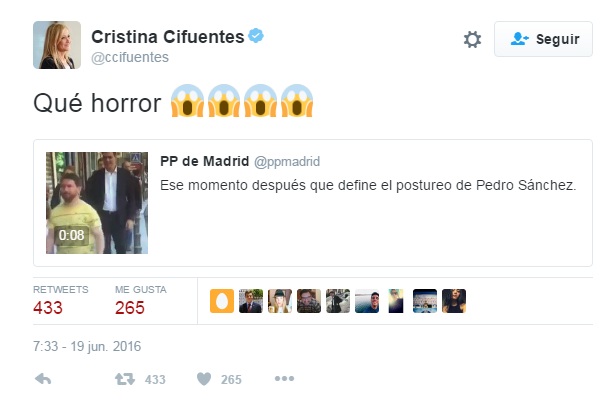 Cristina Cifuentes twitter